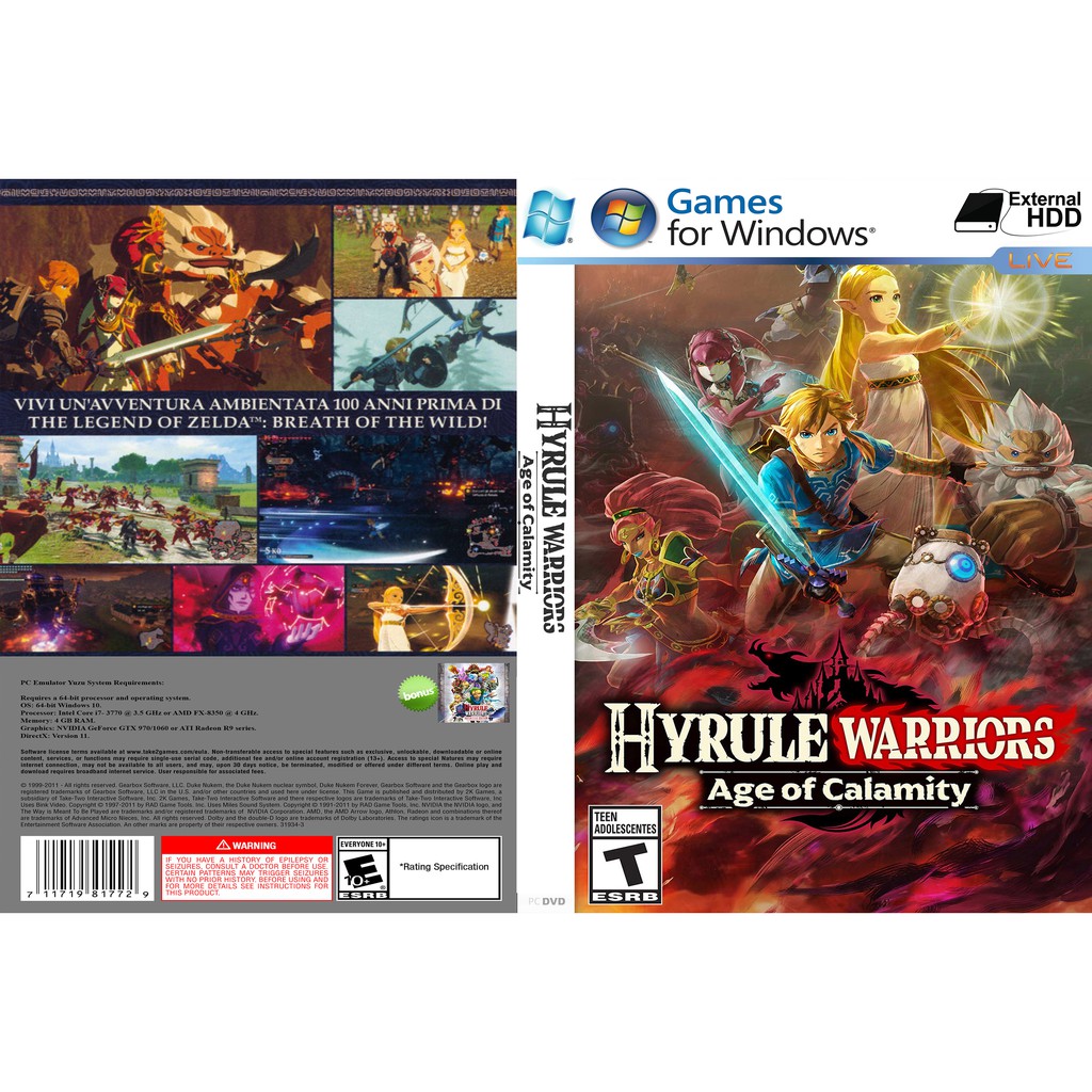 Hyrule Warriors: Age of Calamity + Hyrule Warriors: Definitive Edition PC GAME Offline [Pendrive INS