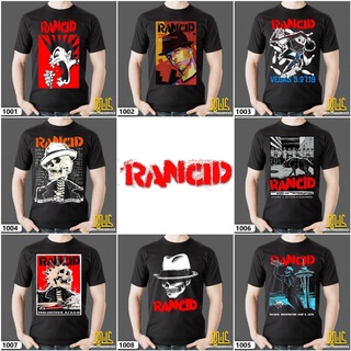 เสื้อยืดลําลอง ผ้าฝ้าย 100% แขนสั้น พิมพ์ลาย RANCID HEAVY METAL BAND BAJU UNISEX สีดํา พลัสไซซ์ XS-XXXL สําหรับผู้ชาย ของขวัญวันเกิด