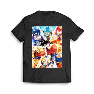 เสื้อผ้าผชเสื้อเชิ้ต ลาย Dragon Ball Goku 3S-5XL