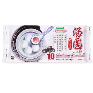 ไชน่าทาวน์ บัวลอยใส้ ถั่วแดง 200กรัม แพ็ค10 ชิ้น Chinatown Glutinous Rice Ball Red Bean Paste  อาหาร ขนมสำเร็จรูป