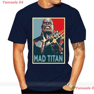 ผ้าฝ้ายคอกลมYameela 04 New Fashion Mens Summer Tees Mad Titan Thanos Mens T-Shirt Humorous Loose Tops discountfrom S-4XL