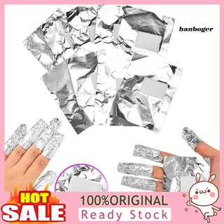 Han_ แผ่นฟอยล์อลูมิเนียมสําหรับใช้ในการล้างเล็บ 100 ชิ้น