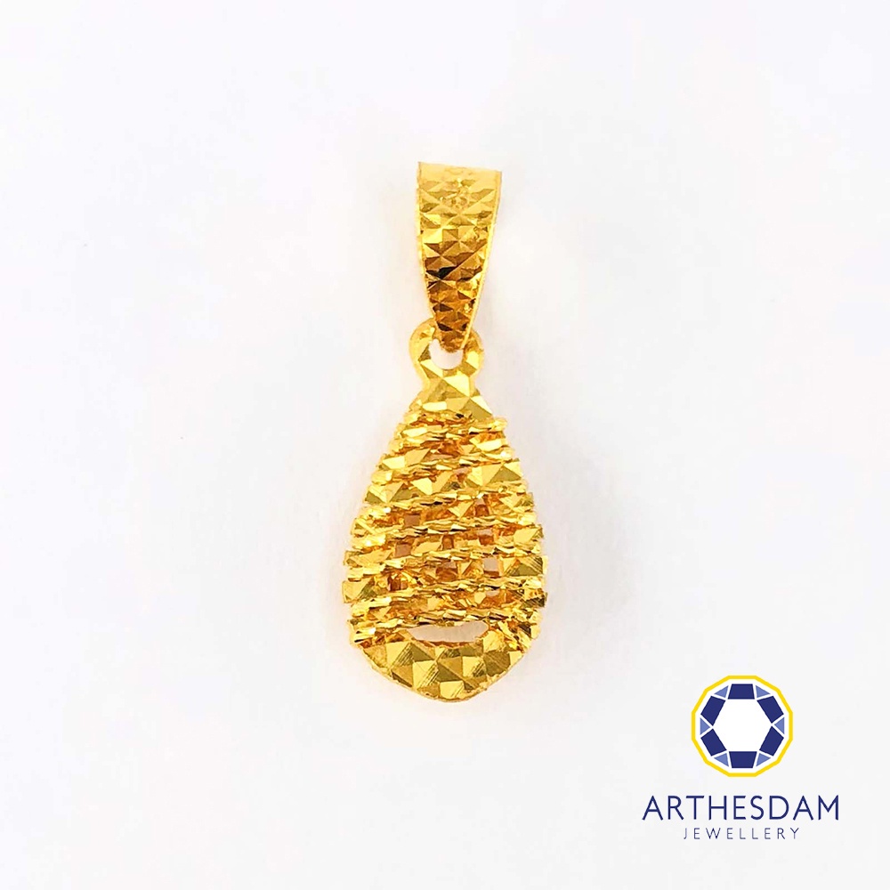 Arthesdam Jewellery 916 Gold Weaving Raindrop Pendant [จี้]