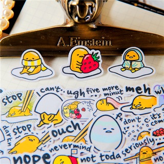 ★★★ Gudetama Q-5 สติกเกอร์ไดอารี่ ภาษาอังกฤษ แบบใช้มือ ★★★ สติกเกอร์ตกแต่งสมุดภาพ อัลบั้มแฟชั่น DIY 50 ชิ้น/ชุด