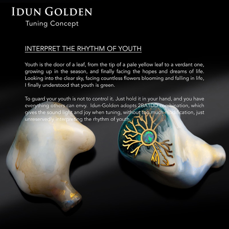 Kinera Idun Golden Idun 2 0 2BA 1DD Handpainted Knowles BA 