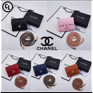 กระเป๋าสะพาย กระเป๋าสตางค์ใบสั้น สไตล์ชาแนล chanel ชาแนลเกรดพรีเมี่ยม กระเป๋าสตางค์แบบพับ ส่งพร้อมกล่องแบรนด์