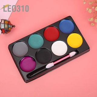 Leo310 สีน้ำมันเพนท์หน้า ร่างกาย 8 สี ปลอดสารพิษ สำหรับแต่งหน้า วันฮัลโลวีน เด็ก วาดภาพ