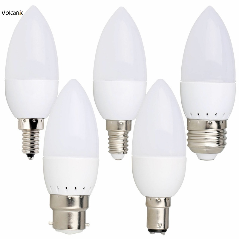 หลอดไฟระย้า LED E14 E27 B15 B22 3W ประหยัดพลังงาน สีขาว แบบเปลี่ยน สําหรับตกแต่งบ้าน 1 ชิ้น
