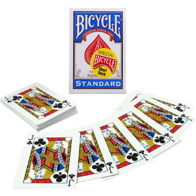 จักรยาน Svengali เล่นไพ่ Forced Deck การ์ดมายากลสั้น Atom Poker Close Up Magic Tricks Props