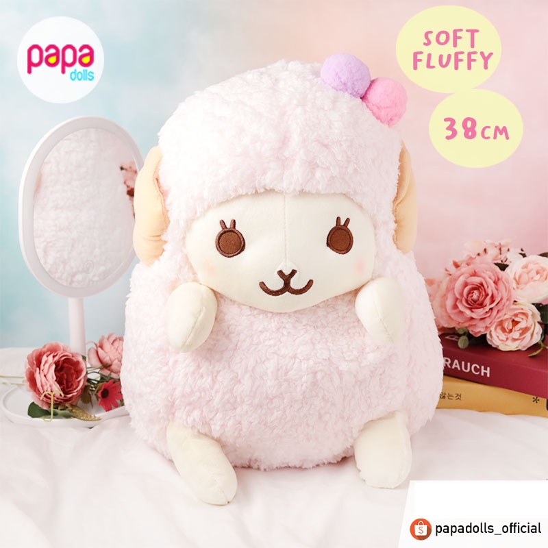 ตุ๊กตาแกะ แกะ ขนนุ่ม Wooly Sheep amufun 38cm มือ1 ของแท้จากญี่ปุ่น Papadolls Toreba