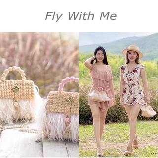 Seasaan  Fly with me กระเป๋าสานเกรดพรีเมี่ยม กระเป๋าสานไปทะเล กระเป๋าสานผักตบชวา Handmade งานสวยปราณีต