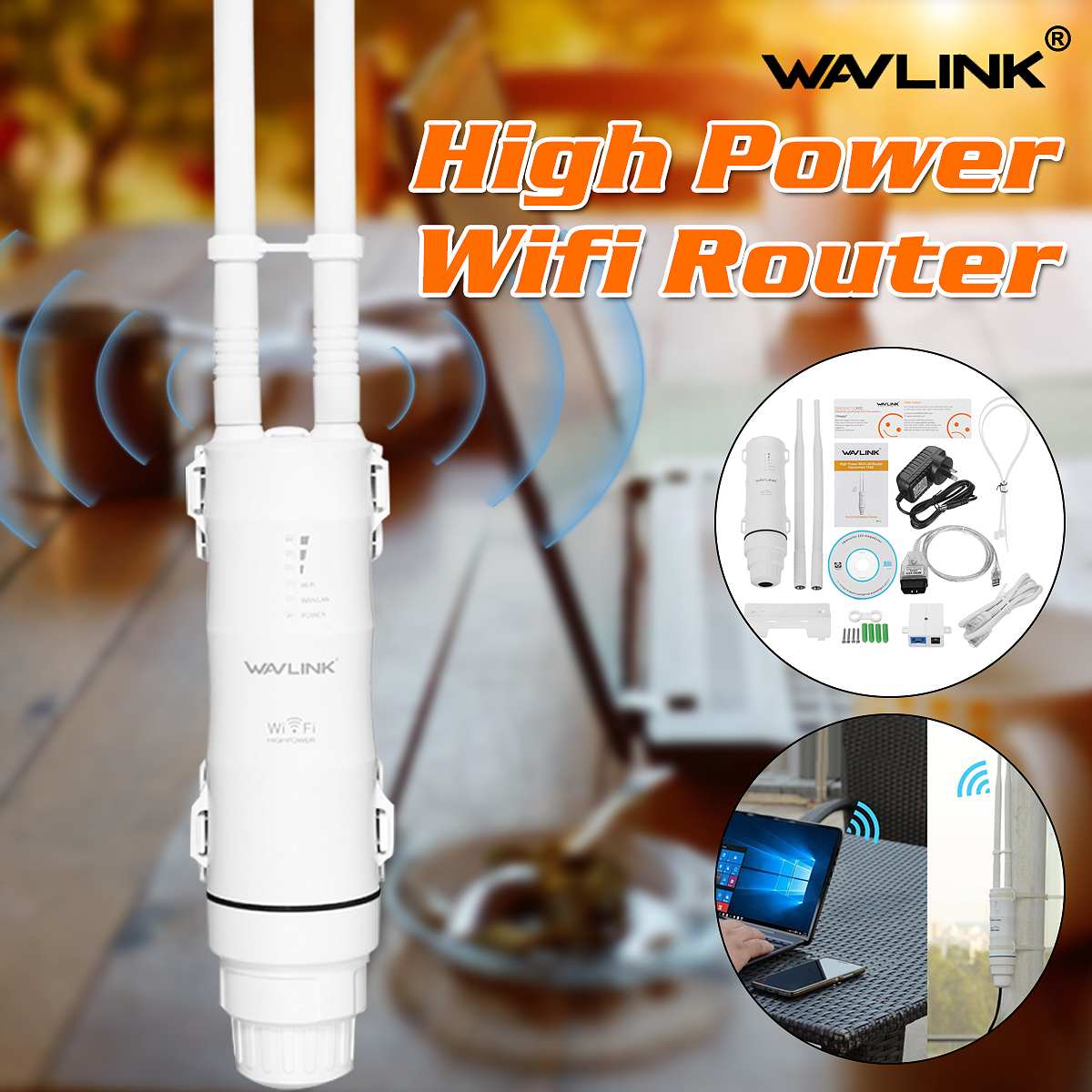 Hot Wavlink AC600 27dBm Outdoor Wifi Extender Wifi Repeater 2.4G150Mbps ...