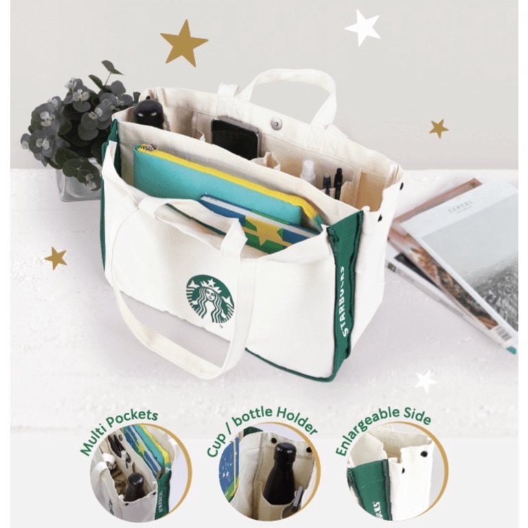 Starbucks Rewards Carry ME Tote Bag กระเป๋าสะพายข้าง Starbucks Rewards