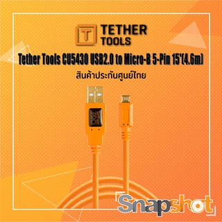 Tether Tools CU5430 USB2.0 to Micro-B 5-Pin 15'(4.6m), ORG ป…