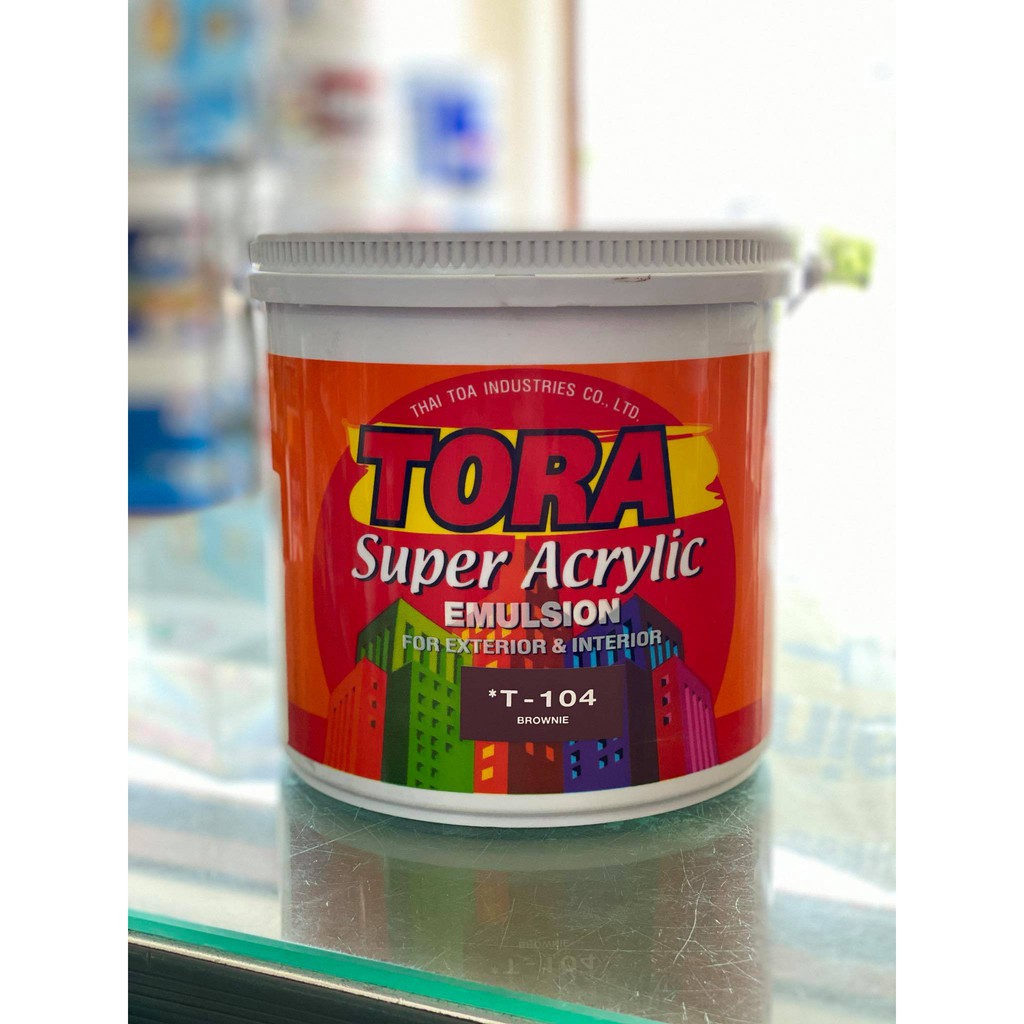 แม่สีน้ำ TORA ซุปเปอร์ อะครีลิค อิมัลชัน โตร่า ขนาด 3.785 ลิตร Emulsion for exterior and interior