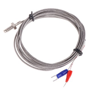 Wer Thread M6 สายเซนเซอร์อุณหภูมิ Thermocouple K Type 2 M 0-600 ° C