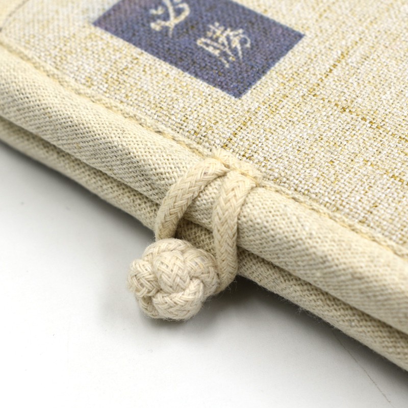 กระเป๋าสตางค์ ใบสั้น ผ้าฝ้าย และผ้าลินิน ขนาดเล็ก แฮนด์เมด สไตล์วินเทจ สําหรับผู้หญิง - รูปที่ 3