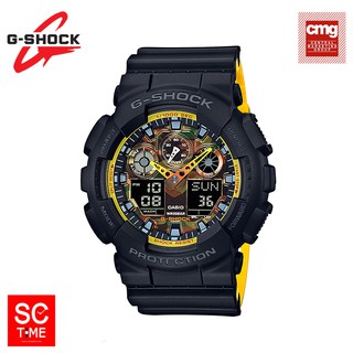 Casio G-shock แท้ 💯% นาฬิกาข้อมือชาย รุ่นGA-100BY-1ADR (สินค้าใหม่ ของแท้ ประกัน CMG)