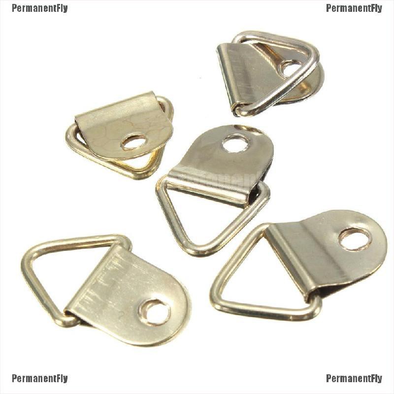 PermanentFly 100X Picture Frame Hanging Triangle D Rings Frames Hanger ...