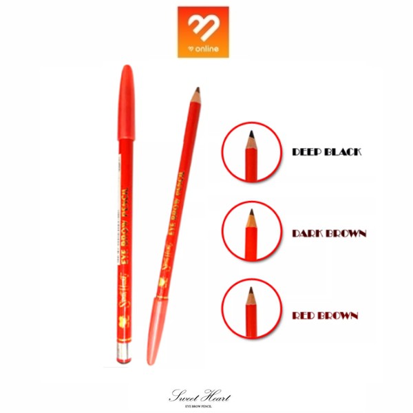 ไม่มีกบเหลา Sweet Heart eye brow & eyeliner pecil ดินสอเขียนคิ้ว สวีทฮาร์ท ติดทน ที่เขียนคิ้ว เหลาง่ายไม่เปราะ