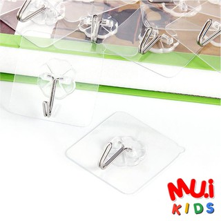 muikids (10 ชิ้น) ตะขอ ตะขอใสแขวนติดผนัง  59 บาท ติดแน่นไม่ต้องเจาะ