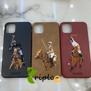 เคสหนัง Santa Barbara Polo &amp; Racquet Club หนังพรีเมียม ปักลาย ม้า Luxury Leather Case iPhone11/ iPhone 11Pro/Pro Max