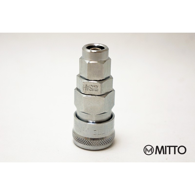 ข้อต่อลม คอปเปอร์ลม น็อตล๊อก สายPU 6.5x10 mm Hose Air Compressor Quick Coupler Connector Steel 20-SA