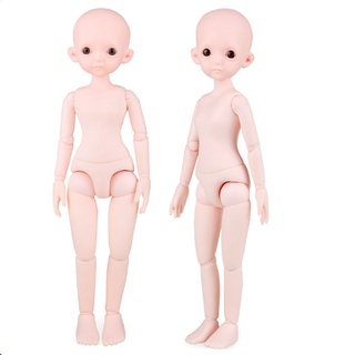 1/6 BJD ตุ๊กตา ส่วนหัว หรือร่างกาย สีชมพู ผิวกาย ข้อต่อบอล ขยับได้ แต่งตัว ของเล่น Diy สําหรับเด็ก