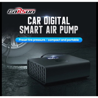 ปั๊มลมไฟฟ้า ที่สูบลมยางรถยนต์ แบบพกพา Carsun รุ่น C1752 car air pump 12V Tire inflator digital display car emergency