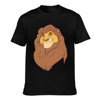 เสื้อยืด ผ้าฝ้าย พิมพ์ลาย Disney Lion King Mufasa Face Big Smile Father/Dad แฟชั่นฤดูร้อน คุณภาพดี