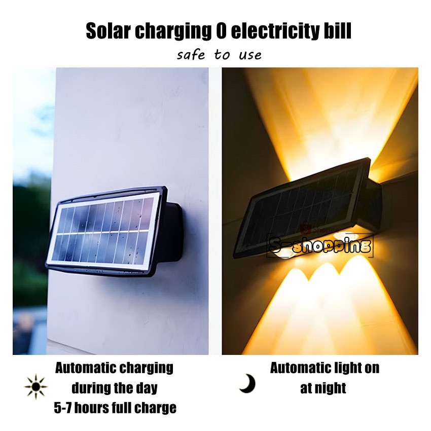 TOP TJ-6LED  6W โคมไฟตกแต่งบ้าง Solar light ติดผนัง ติดรั้วบ้าน เพิ่มความสวยงาม ราคา ถูกที่สุด ดีลบีเคเค แกลเลอรีภาพที่ 5