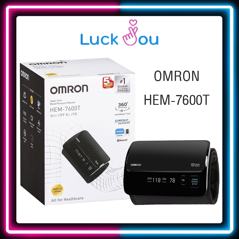 OMRON Blood Pressure Monitor HEM-7600T เครื่องวัดความดัน ออมรอน รุ่น HEM-7600T เชื่อมต่อโทรศัพท์ได้