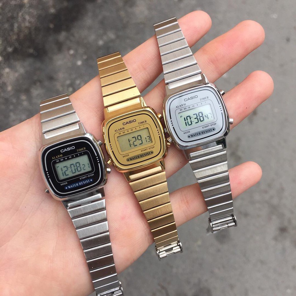 แท้ Cmg Casio รุ่น LA670 LA690 วิทเทจ series LA-670 LA670W LA670-9D ประกันศูนย์ไทย 1 ปี(LA670WEGB-1B)