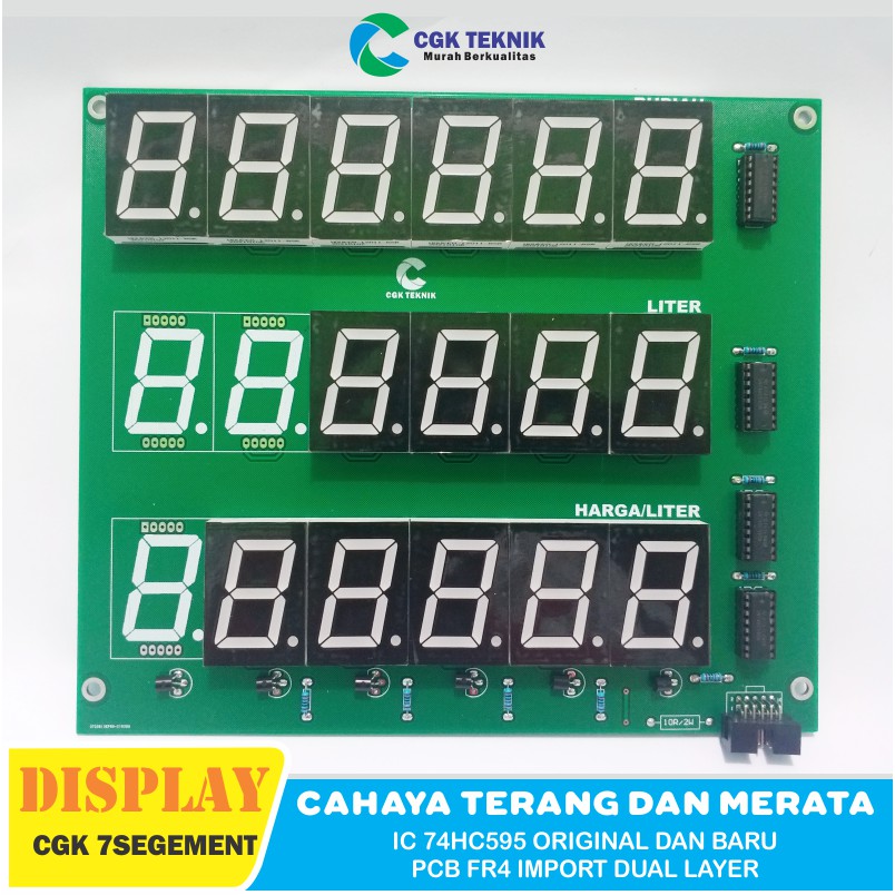 HIJAU Cgk Engineering - Pertamini Display Mini Pump 7 Segment Green
