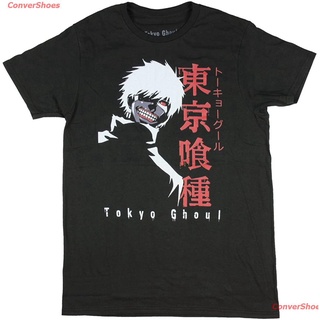 เสื้อยืดลำลอง Tokyo Ghoul Character Mens Black T-Shirt Popular T-shirts