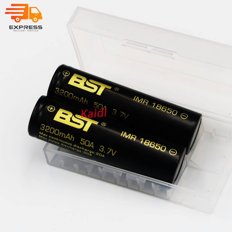 1 ก้อน ถ่านชาร์จ 18650 IMR 50A 3200 MAh (สีดำ) แอมสูง สำหรับไฟฉาย ไฟคาดหัว ลำโพง วิทยุ