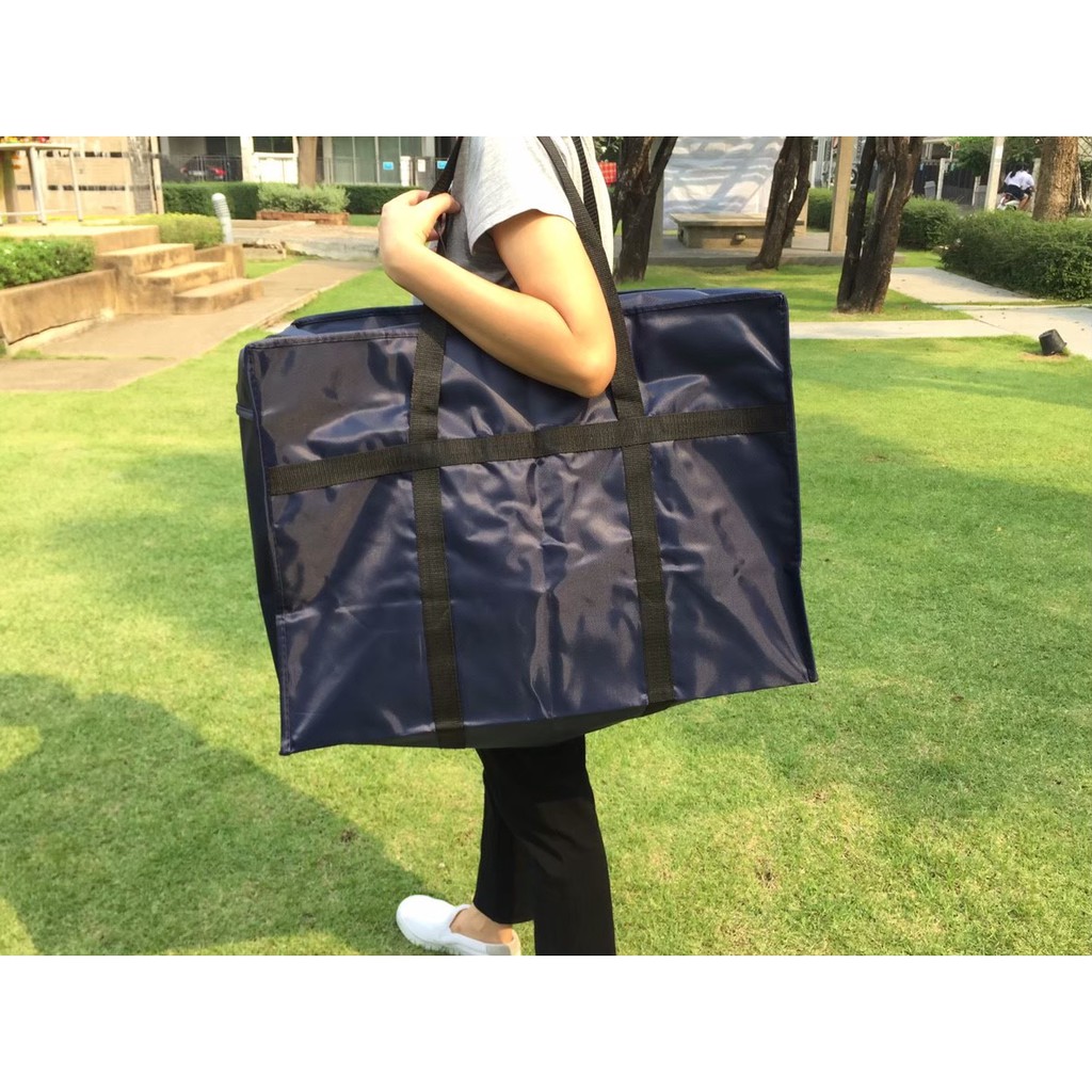 80L กระเป๋าใบใหญ่ พับได้ ใส่ของแล้วดูดี พกพาได้ น้ำหนักเบา แข็งแรง กระเป๋างอก