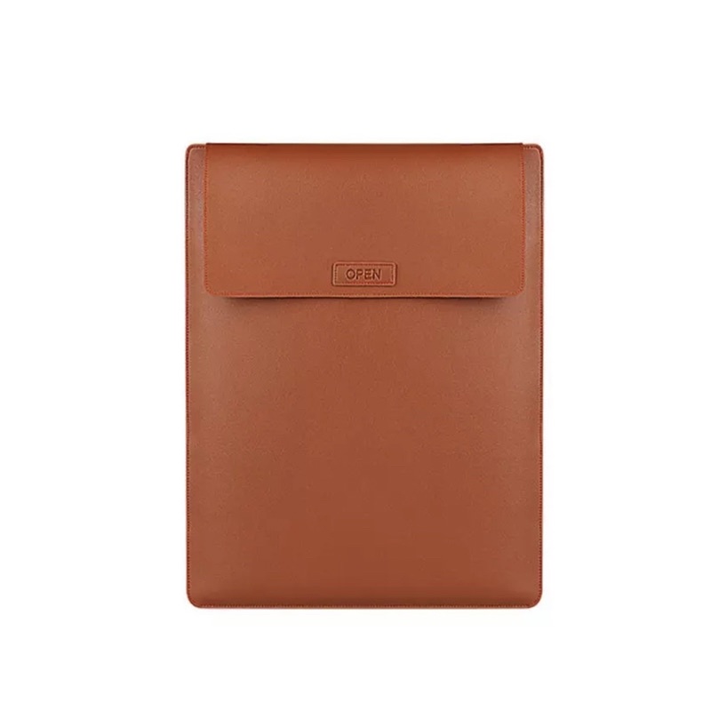 Laptop Bag 3in1 กระเป๋าแล็ปท็อปสำหรับ MacBook Air Pro 13" ซองใส่แมคบุค หนังPUกันน้ำ ฝาหลังพับตั้งได้