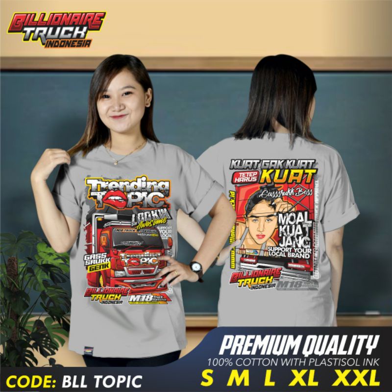 เสื้อยืดไดรเวอร์รถบรรทุก distro Trending TOPIC Canter Billionaire รถบรรทุกอินโดนีเซีย/BLL TOPIC
