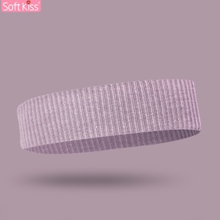 Softkiss ผ้าคาดศีรษะ ผ้าคาดหัว ผ้าซับเหงื่อ รัดผม ใส่สบาย แน่นกระชับ Head Band สำหรับออกกำลังกาย ฟิตเนส ที่คาดผม