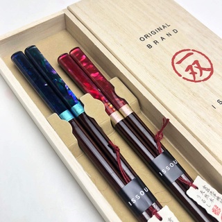 Direct from Japan Yamaya Lacquer Ware Shop Isso Gift Chopsticks Set Maboroshi Shell Pair