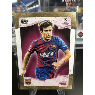 2021-22 Topps Gold X Tyson Beck UEFA Champions League Soccer Cards Barcelona