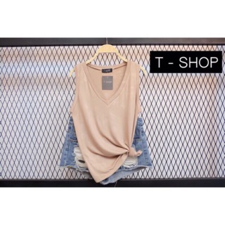 New!! เสื้อแขนกุด style topshop สีนู้ด