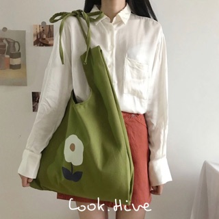 กระเป๋าผ้าเกาหลี Blossom tote bag T027