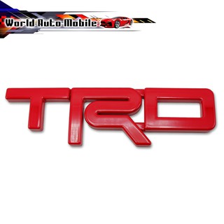 โลโก้ "TRD" size M สูง 6เซน สีแดง โตโยต้า ไฮลัค รีโว้ ร็อคโค สี แดง Hilux Revo, Rocco Toyota 2 , 4 ประตู ปี2014-2018