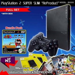 Ps2 ReProduct Sony Playstation 2 PS2 Slim 90006 Full Set (MARIO PLUS)