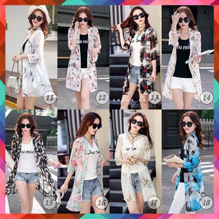 ❄️ เสื้อคลุมเกาหลี ❄️ ผ้าชีฟอง ผ้าโปร่งบางเบา ลายผ้าสวยงาม 2…