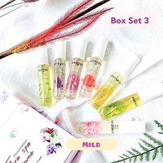 Flora spa perfume น้ำหอมดอกไม้ไทย เซ็ททดลองความหอม (SET 3) ละมุนแบบไทย น้ำหอมขนาดพกพา ขนาด 5ml. 7 กลิ่น