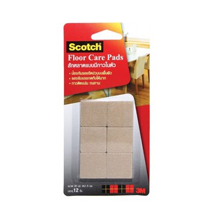 สักหลาดกาวในตัว ชนิดเหลี่ยม 28 มม. สีเบจ สก๊อตช์ XN002017160 Self-Adhesive Felt, Square Type 28 mm. Beige Scotch XN00201