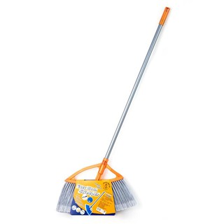 ไม้กวาดอีซี่คลีน สีส้ม-เทา ตราสมอ 111106 Easy-clean broom orange-gray with anchor 111106